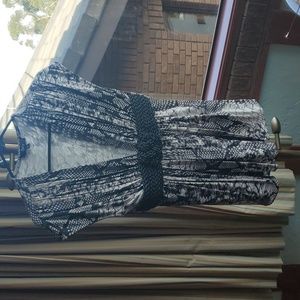 Sky brand gray and black snakeskin top